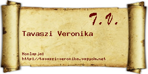 Tavaszi Veronika névjegykártya